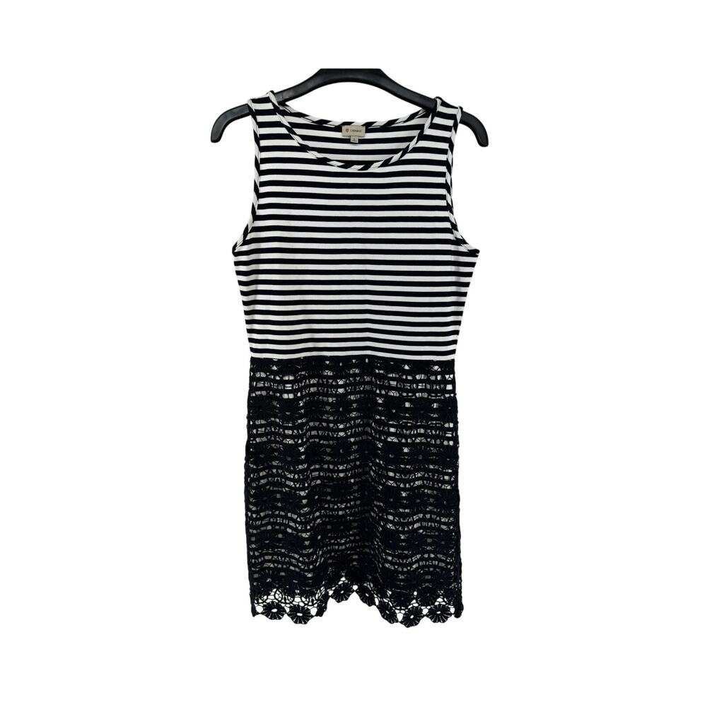 Cremieux Gretchen Knit Lace Dress Navy Sheath Dress Size Small